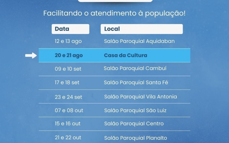 Confira o cronograma de atendimento especial itinerante por conta do REFIS da Saema